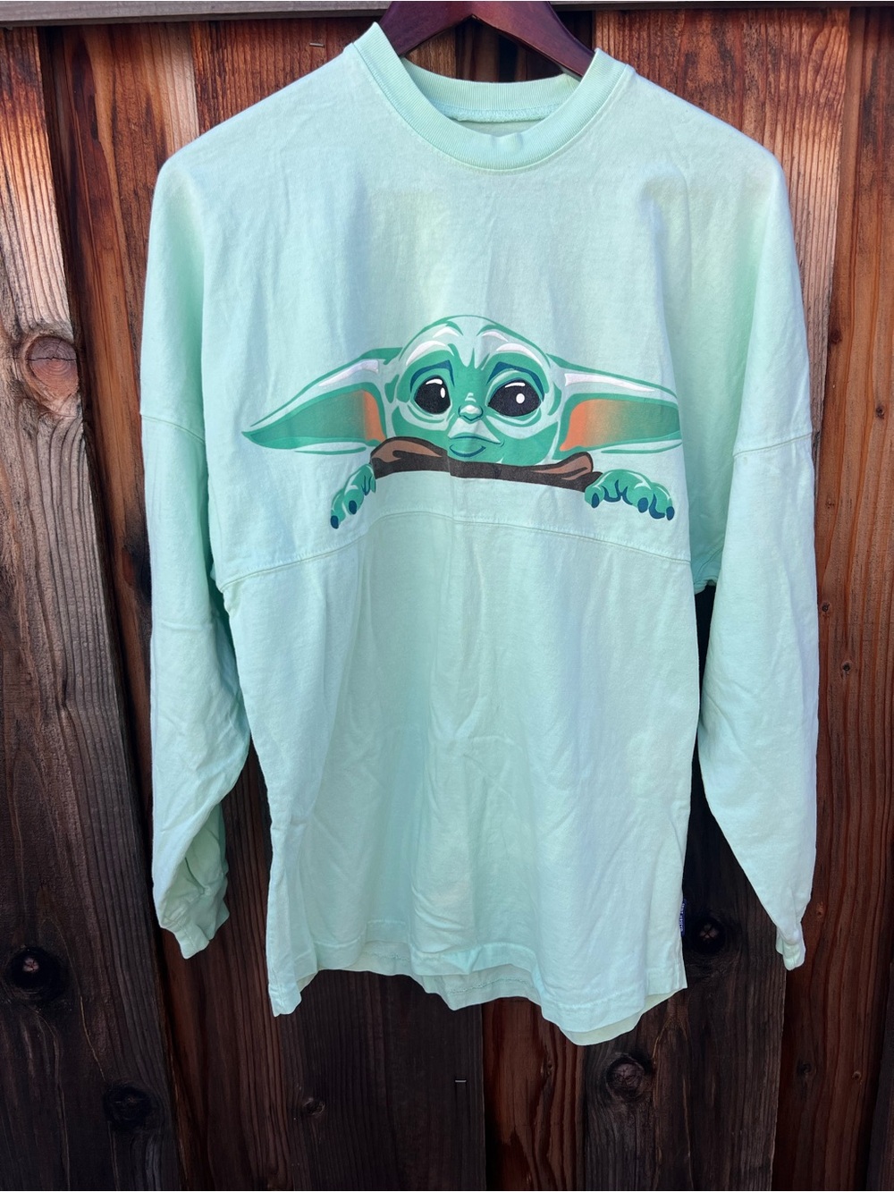 Disney Light Green Grogu (Baby Yoda) Long-Sleeve Tee